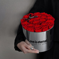 Cadeau de fête des mères en gros rose éternelle véritable fleur décorative éternelle immortelle stabilisée roses conservées pour toujours dans une boîte