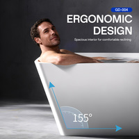 Bain de glace en acrylique de luxe Gurgle, prêt à l'emploi, avec design tout-en-un et refroidisseur de 1 CV