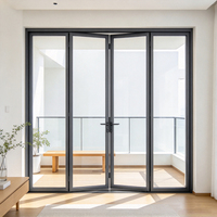 Fenêtre à battant en verre avec cadre en aluminium, haute sécurité, étanche, à économie d'énergie, style grillage français, pour résidence de luxe
