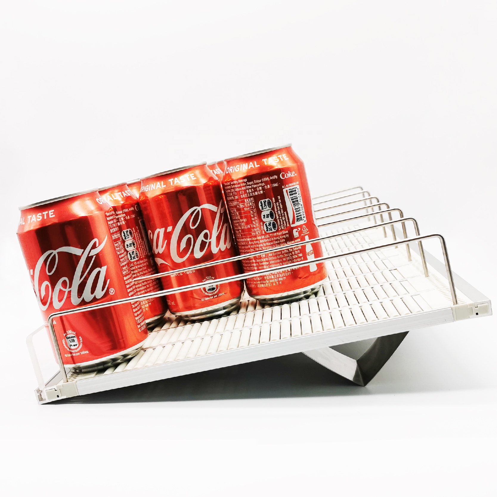 Система отображения скольжения напитков для холодильника, гибкая гравитационная роликовая полка для супермаркета