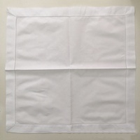 Serviette en dentelle blanche en pur coton de 20 pouces, à point de croix, pour décoration de mariage et de Noël