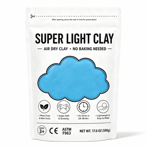 Argile super légère, argile à modeler douce, slime à sculpter, jouets éducatifs DIY unisexes, argile à séchage à l'air, 500 g/sac - Product Image 5