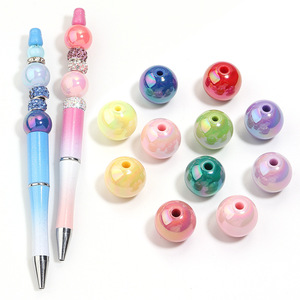 Commande <span class=keywords><strong>en</strong></span> <span class=keywords><strong>gros</strong></span> de <span class=keywords><strong>perles</strong></span> acryliques rondes brillantes de 16 mm <span class=keywords><strong>en</strong></span> plastique lucite, non rayantes, colorées aux UV, pour la fabrication de bijoux - Product Image 2