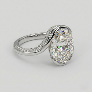 Anillo de Platino con Diamantes Premium, Banda de Platino Refinado y Detalle de Piedras Brillantes para Mujer, Regalo Nupcial y de Moda - Product Image 2