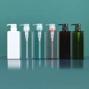 100ml 150ml 250ml 280ml 450ml 650ml PETG Square Pump Bottle Gel Lotion Empty Bottle Cosmetic Packaging