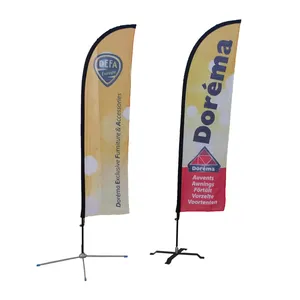 Factory price printing logo Beach flags promotional flags & banners for outdoor promotion