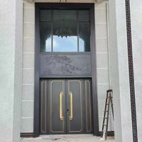Portes d'entrée principales en aluminium coulé pleine hauteur pour maisons rurales auto-construites – Projet d'ingénierie