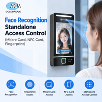 Contrôle d'accès autonome par reconnaissance faciale, écran tactile 5 pouces, empreinte digitale, 5000 visages, TCP IP WiFi DC12V, OEM ODM, vente en gros