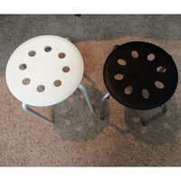 Chaises et tabourets en plastique HDPE recyclé, empilables, ronds, modernes, multicolores, pour extérieur, appartement, villa, parc