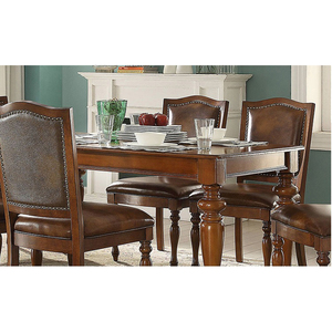 Ghế Phòng Ăn Da Và Bàn Ăn Bằng Gỗ Hiện Đại WA644 - Product Image 1