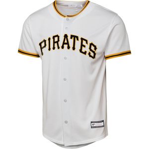 Maillot de joueur blanc pour jeunes des Pirates de Pittsburgh Paul Skenes, tailles 8-20, col de baseball, anti-humidité - Product Image 2