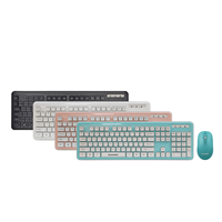 Clavier et souris sans fil de jeu ergonomique mince 2,4 G, chocolat, étanche, taille standard, combo très vendu