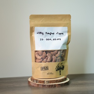 Noix de cajou grillées bio de qualité supérieure, en vrac, en sachet kraft de 200 g, étiquette privée disponible, fabrication OEM et directe d'usine - Product Image 4