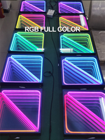 2024 vente en gros nouveau produit de mode 3d miroir personnalisé néon piste de danse pour Dj disco fête