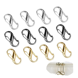 Hebilla metálica de doble extremo – Gancho duradero de aleación de zinc para encortar correas de hombro y conectar cadenas - Product Image 1