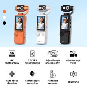 Caméra d'action de poche 4K de qualité supérieure en gros 180 °   Caméscope Vlog avec <span class=keywords><strong>objectif</strong></span> rotatif, écran de 1,9 pouce, caméra numérique d'action Q8 - Product Image 6