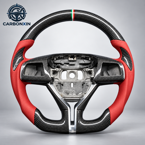 Volante Deportivo LED de Fibra de Carbono Personalizado, 3 Radios, Agarre de 40 mm para Maserati Ghibli Levante Granturismo Quattroporte 2014-2018 - Product Image 1