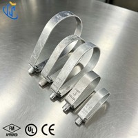 Collier de serrage en forme de poire UTTERLY UTT40 avec écrou moleté rotatif pour suspension aérienne de conduites fixes