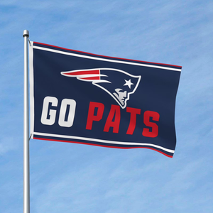 Новый большой флаг New England Patriots (3x5 футов) для газона, патио, двора, сада, дома, уличного декора, баннер, подарок для фанатов спорта, оптом - Product Image 2