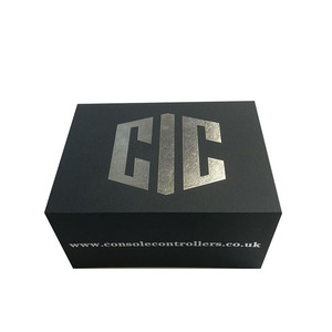 High Quality Custom Silver Foil Logo Game <strong>Controller</strong> <strong>PS4</strong>, PS5 Game Black Packaging Box with Insert - Product Image 1
