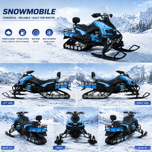 Moto de Nieve de 2 Plazas con Sistema de Suspensión de Orugas Largas para Deportes de Invierno y Carreras en la Nieve para Adultos - Product Image 1