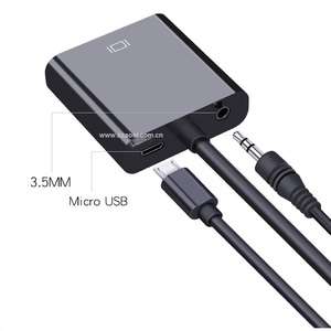 Câble convertisseur <span class=keywords><strong>HDMI</strong></span> mâle vers VGA femelle personnalisé OEM avec <span class=keywords><strong>adaptateur</strong></span> d'alimentation audio pour <span class=keywords><strong>tablette</strong></span> ordinateur portable PC <span class=keywords><strong>TV</strong></span> - Product Image 1