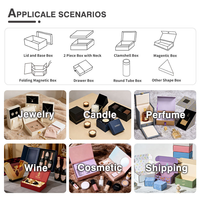 Boîtes rigides carrées pour emballage de bijoux avec fermeture magnétique, finition brillante/mate, gaufrage, logos personnalisés