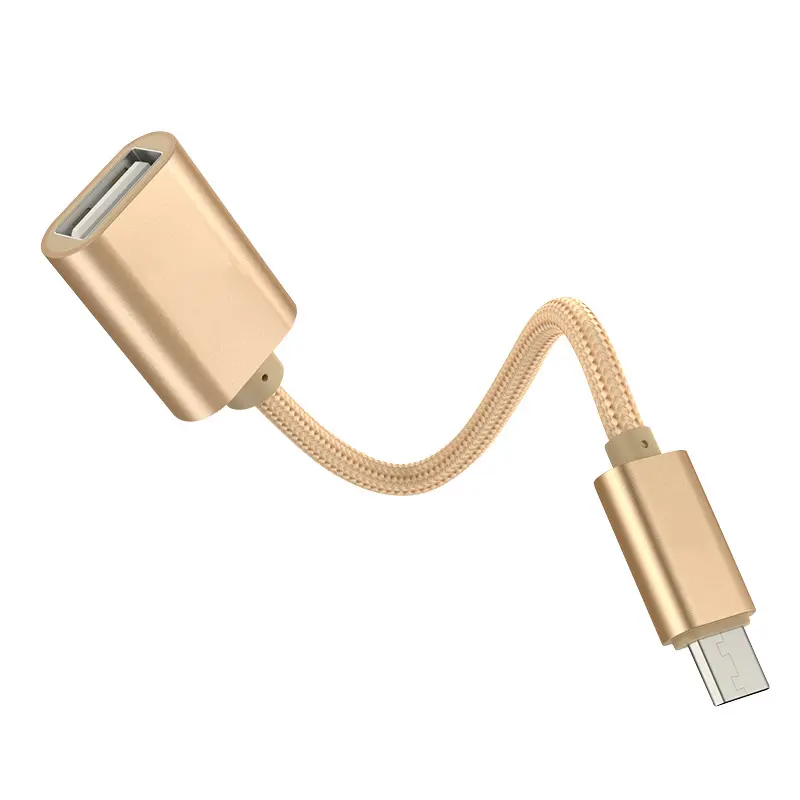 오래된 장치 USB 마이크로 USB에 USB 마이크로 2.0 OTG 어댑터에 대한 다채로운 하우징과 케이블 변환기에 알루미늄 마이크로 USB