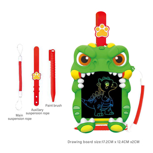 Tableta de Dibujo Jinying de 4.5 Pulgadas, Colgante para Mochila Escolar Infantil, Tableta LCD para Escribir con Estuche de Silicona de Dinosaurio - Product Image 2