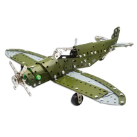 Ensemble de jouets scientifiques d'assemblage de construction 3D pour enfants, modèle d'avion en métal, bricolage, projets de tiges en plastique
