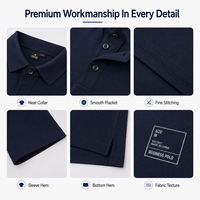 Chemises polo pour hommes aux couleurs Pantone personnalisées, col lisse durable, col soigné, coutures de qualité supérieure, vêtements durables pour détaillants