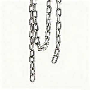 उच्च शक्ति 304 स्टेनलेस स्टील फांसी कुर्सी श्रृंखला छोटी मुड़ कुत्ते लिंक वेल्डेड संरचना उठाने लोड लिंक परिवहन श्रृंखला - Product Image 2