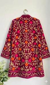 Handcrafted Velvet Animal Print Cotton Long Boho Kimono <b>Jacket</b> Elegant <b>Evening</b> Wear Statement Layer Festival Outerwear <b>for</b> <b>Women</b> - Product Image 6