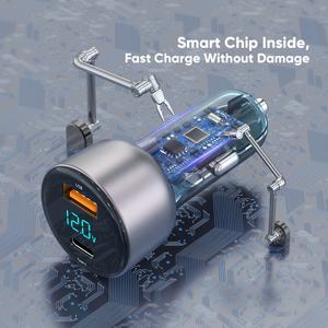 <span class=keywords><strong>Cargador</strong></span> de Coche USB Doble <span class=keywords><strong>VIDVIE</strong></span> Inteligente Digital de 72W QC3.0 27W <span class=keywords><strong>Tipo</strong></span> <span class=keywords><strong>C</strong></span> PD 45W de Carga Súper Rápida con Pantalla de Voltaje de Batería - Product Image 4