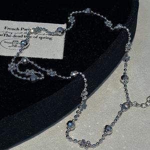 Collier pendentif clé iris en argent pur S925, luxe léger, design de niche, style rétro palais, chaîne de clavicule, tendance - Product Image 5