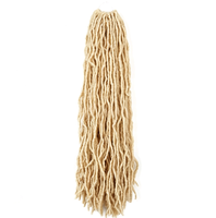 Extensions de dreadlocks souples pour tressage, double trame, 12 mèches par paquet, 24 pouces, synthétiques, hydrofuges et à séchage rapide