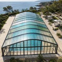 Options de épaisseur de plaque personnalisables, panneau de toiture pour piscine, plaque en polycarbonate texturée, plaque solide en polycarbonate