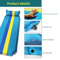 Coussin gonflable automatique pour une personne, coussin de camping, coussin de repos, matelas portable en PVC antidérapant et résistant à l'humidité