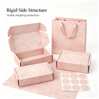 Kit d'emballage cosmétique complet avec sac cadeau personnalisé, papier de soie et autocollants pour l'expédition de commandes de cadeaux de marques de beauté