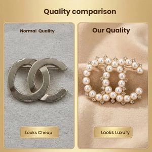 Broche de luxe élégante en strass pour femme, bijoux de créateur, broches en diamants et cristaux, marque de luxe pour femme - Product Image 3