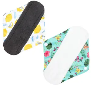 Cotton Cloth Sanitary Pad Organic Menstrual Pad Washable 100% Bamboo Reusable Breathable One Opp Bag Winged Regular Famicheer