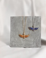 Usine directe en gros océan plage bijoux héron pendentif en argent Sterling 925 émail aigrette oiseau pendentif collier