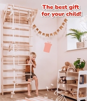 Cadre d'escalade en bois pliable d'intérieur en bois formateur enfants exercice murs d'escalade Montessori en bois