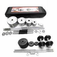 Haute qualité personnalisé en gros 15Kg 20Kg 30Kg 50Kg 55Kg réglable galvanisé Chrome haltères ensemble d'haltères