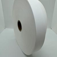 Rouleau de taffetas de nylon blanc auto-adhésif lavable de tailles variées, imprimé par transfert thermique avec codes-barres, pour étiquettes d'entretien des vêtements