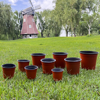 Pots de fleurs de germination de semences de pépinière en terre cuite double couleur en plastique PP recyclé pour serre