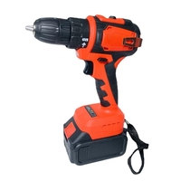 Juego de Herramientas Eléctricas Inalámbricas de 21V, 4 Piezas, Martillo, Amoladora, Llave Inglesa, Taladro, OEM, Bricolaje, Reparación del Hogar, Caja de Plástico Portátil
