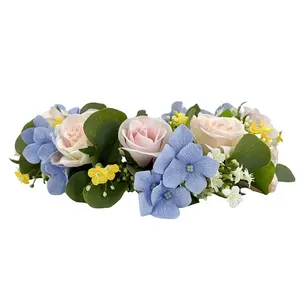 OH Arts Guirnalda de Flores de Rosa y Margarita Simuladas Personalizadas, Estilo Bosque de Hadas y Niña - Product Image 1