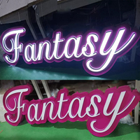 Panneau d'affichage LED en acier inoxydable avec lettres en relief 3D personnalisées pour la publicité extérieure, logo lumineux 12V/24V