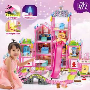 Nouvelles maisons <span class=keywords><strong>de</strong></span> poupées <span class=keywords><strong>de</strong></span> rêve, ensemble <span class=keywords><strong>de</strong></span> jeu <span class=keywords><strong>de</strong></span> princesse avec meubles et accessoires, jouets <span class=keywords><strong>de</strong></span> <span class=keywords><strong>maison</strong></span> <span class=keywords><strong>de</strong></span> poupée pour filles en bas âge, jeux <span class=keywords><strong>de</strong></span> simulation et cadeaux pour enfants - Product Image 5